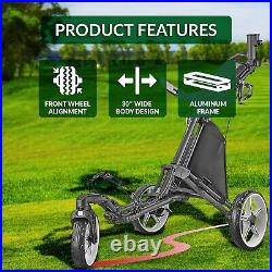 Caddytek Unisex Caddylite One Swivel V8 - 3 Wheels Push Cart Trolley