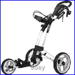 Clicgear 2023 Rovic Rv2l Golf Trolley Push Cart / Arctic / White +free Gifts