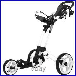 Clicgear 2023 Rovic Rv2l Golf Trolley Push Cart / Arctic / White +free Gifts