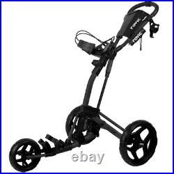 Clicgear 2023 Rovic Rv2l Golf Trolley Push Cart / Charcoal / Black +free Gifts