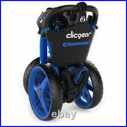 Clicgear 4.0 Golf Push Trolley Cart Blue Umbrella + Drinks Holder NEW! 2021