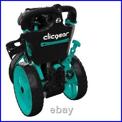 Clicgear 4.0 Golf Push Trolley Cart Teal Umbrella + Drinks Holder NEW! 2021
