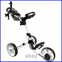 Clicgear 4.0 Golf Push Trolley Cart White Umbrella + Drinks Holder NEW! 2020