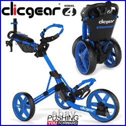 Clicgear Model 4.0 Golf Trolley Push Cart / New For 2022 / Blue +free Gift