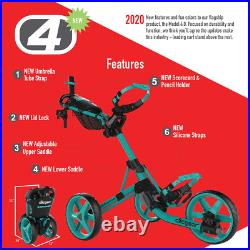Clicgear Model 4.0 Golf Trolley Push Cart / New For 2022 / Blue +free Gift