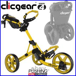 Clicgear Model 4.0 Golf Trolley Push Cart / New For 2022 / Yellow +free Gift