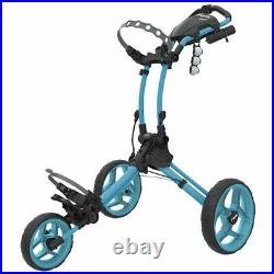 Clicgear Rovic RV1C Golf Push Trolley Light Blue 3 Wheel Compact New 2021 Cart