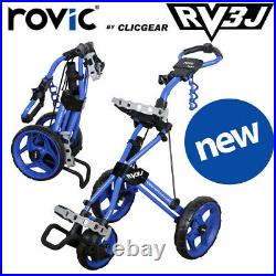 Clicgear Rovic RV3J Junior Compact Golf Push-Cart Trolley Blue NEW! 2021