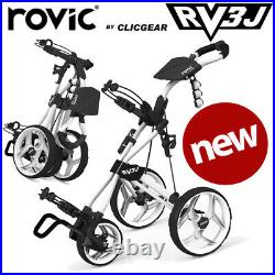 Clicgear Rovic RV3J Junior Compact Push-Cart Trolley Artic White NEW! 2021