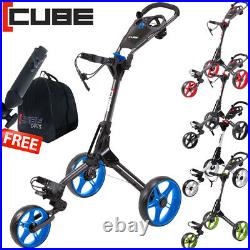 Cube 3 Wheel Compact Push Pull Golf Trolley Cart / Free Gifts! / New 2021