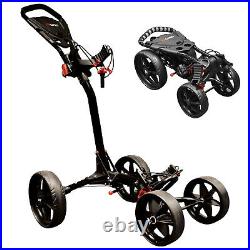 Ezeglide Compact Quad 4 Wheel Golf Trolley Lightweight Foldable Cart Callaspible