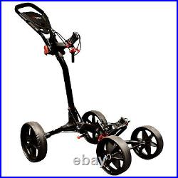 Ezeglide Compact Quad 4 Wheel Golf Trolley Lightweight Foldable Cart Callaspible