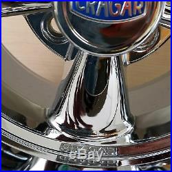 FOUR 14X7 4/4 Cragar Golf Cart Rims Wheels Chrome Aluminum series 410C S/S
