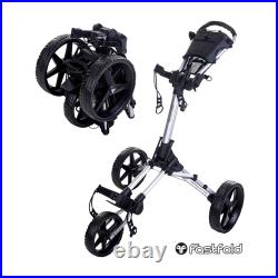 FastFold Square 3 Wheel Push Golf Cart Trolley