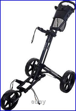 FastFold Trike 2.0 Golf Trolley Push Cart 3 Wheel Fold Lightweight Compact BLACK