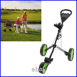 Foldable Golf Push Cart Folding Golf Cart With 3 Wheels Quick Braking Gf