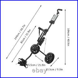 Foldable Golfer Trolley Multifunctional 2-Wheel Push Pull Cart Course AccessoryV