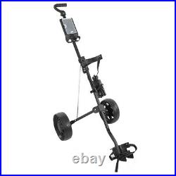 Foldable Golfer Trolley Multifunctional 2-Wheel Push Pull Cart Course AccessoryX