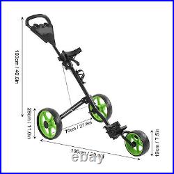 Foldable Lightweight 3 Wheel Golf Cart With Quick Braking Easy To Install