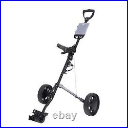 Folding Golf Pull Cart 2 Wheel Cart with Foot Brake and Scorecard Collapsible