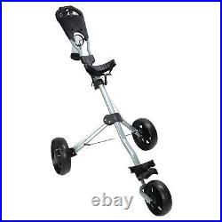 Folding Golf Walking Push Cart Lightweight Golf Bag Cart 3 Wheels EVA