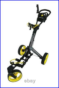 Founders Club Qwik Fold Swerve 360 Swivel 3 Wheel Push Pull Golf Cart Trolley