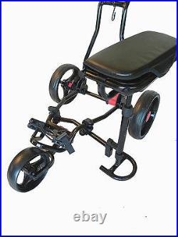 Founders Club Spider 3 Wheel Golf Push Cart with Seat Black
