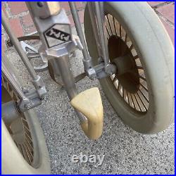 Golden Bear Aluminum Push Pull Golf Bag Cart Folding Vintage Antique Wheels