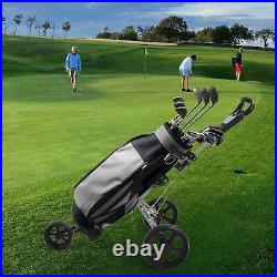 Golf Bag Carrier Cart 3 Wheel Caddy Cart for Golf Bag Compact Golf Push Cart