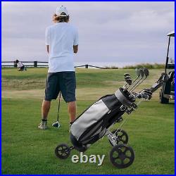 Golf Bag Carrier Cart 3 Wheel Caddy Cart for Golf Bag Compact Golf Push Cart