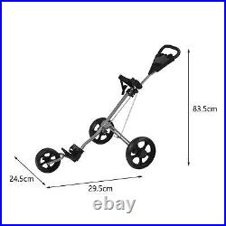 Golf Bag Carrier Cart 3 Wheel Caddy Cart for Golf Bag Compact Golf Push Cart