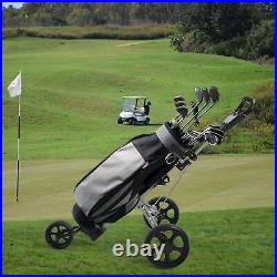 Golf Bag Carrier Cart 3 Wheel Caddy Cart for Golf Bag Compact Golf Push Cart