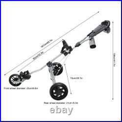 Golf Bag Cart EVA Non Slip Grip Metal Rivet Reinforcement Collapsible 3Wheel