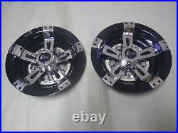 Golf Cart EZGO Yamaha Club Car 8 Maverick Black Chrome Wheel Cover Set of 2