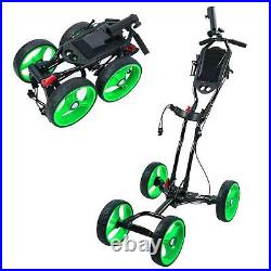 Golf Cart Folding Portable Aluminum Alloy Lightweight 4 Wheeled Golf Trolley