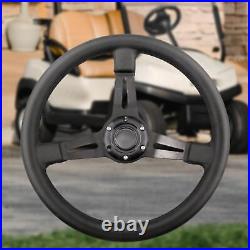 Golf Cart Steering Wheel Aluminum + PU Retrofit Sports Universal Golf Cart