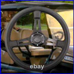 Golf Cart Steering Wheel PU Retrofit Universal Fit with Adapter Golf Cart