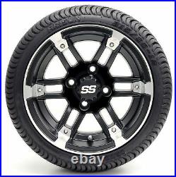 Golf Cart Wheels and Tires 12 Barracuda SS & (215/35-12 or 215/50-12) (x4)