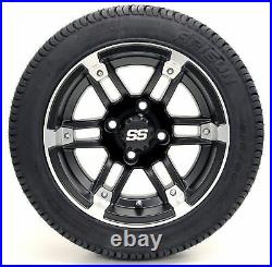 Golf Cart Wheels and Tires 12 Barracuda SS & (215/35-12 or 215/50-12) (x4)