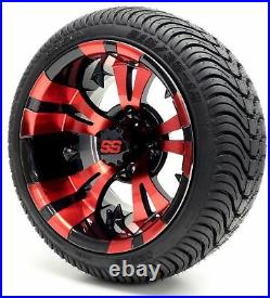 Golf Cart Wheels and Tires 12 Vampire SS & (215/35-12 or 215/50-12) (x4)