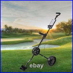 Golf Pull Cart Outdoor Folding Quickly Fold/Open 2 Wheel Push Pull Golf Cart