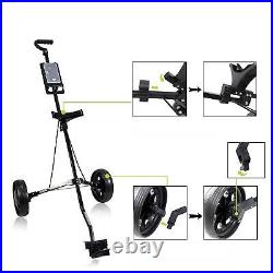 Golf Pull Push Cart Quickly Fold/Open Outdoor Folding Cart Compact Golf Cart