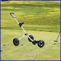 Golf Push Trolley Cart for Golf Bag 3 Wheel Golfing Cart