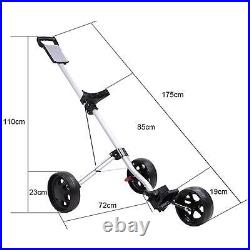 Golf Push Trolley Cart for Golf Bag 3 Wheel Golfing Cart