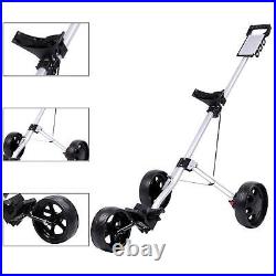 Golf Push Trolley Cart for Golf Bag 3 Wheel Golfing Cart