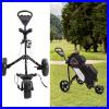 Golf Push Trolley Folding 3 Wheeled Golf Accessories Push Pull Golf Cart