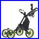 Golf trolley 4 Wheel Caddytek Version 3 Push Pull Carts-Green