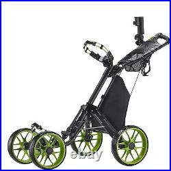 Golf trolley 4 Wheel Caddytek Version 3 Push Pull Carts-Green