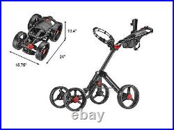 Golf trolley Explorer v2 push 4 wheels carts foldable with umbrella holder