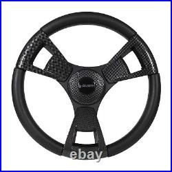 Gussi Italia Model 13 Black Carbon Fiber Steering Wheel EZGO Golf Cart